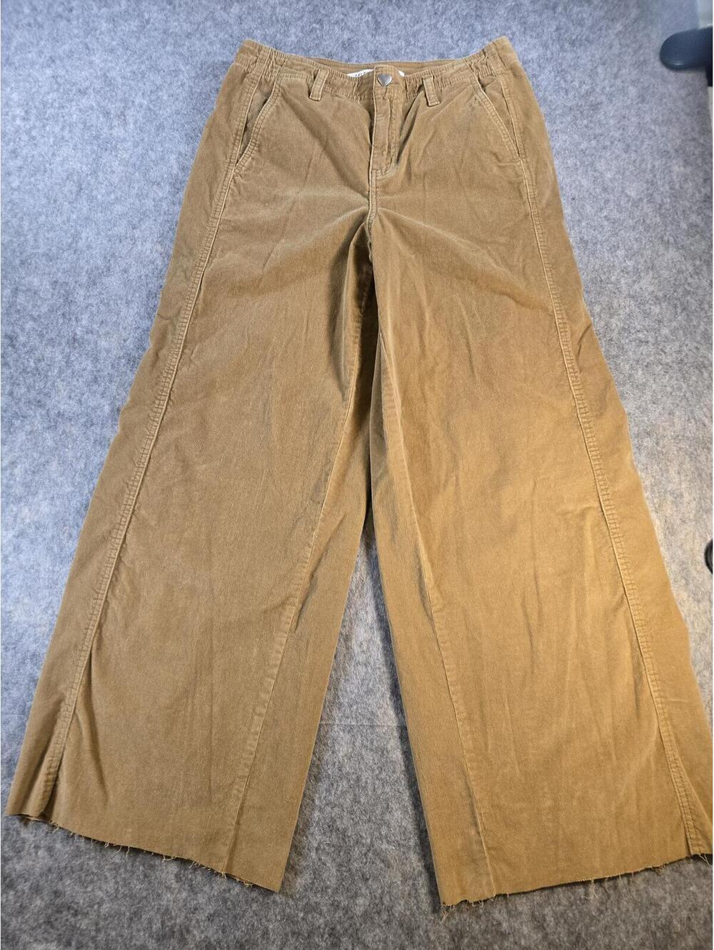70s Retro Boho Urban Y2K Raw Edge Corduroy Wide Leg Pants